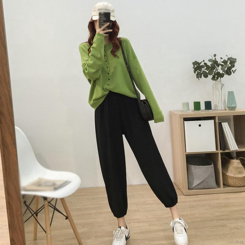 Quần thể thao màu trơn cỡ lớn kiểu dáng thể thao dành cho nữ | BigBuy360 - bigbuy360.vn