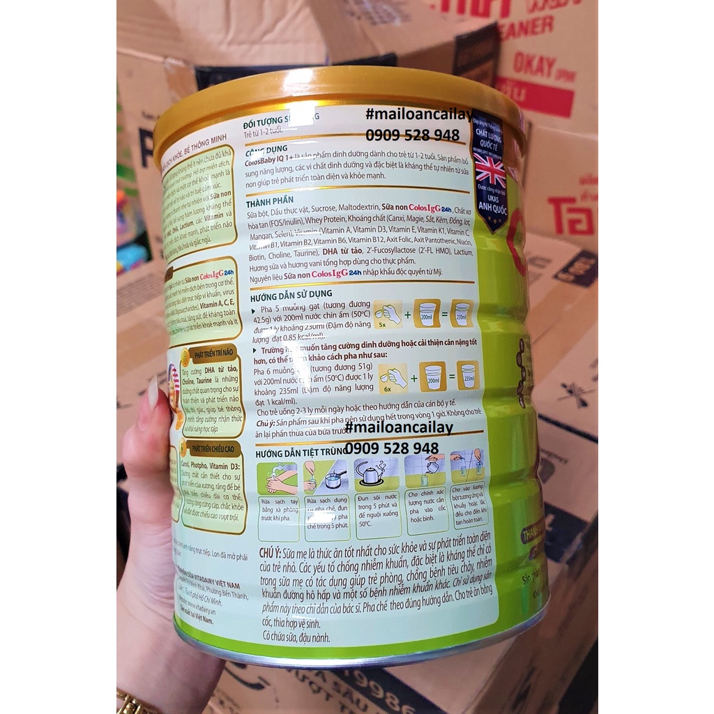 Sữa Colosbaby IQ gold 1+ 800g