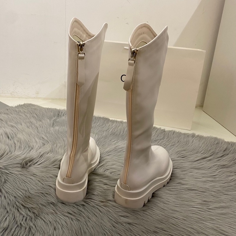 GIÀY BOOT NỮ ULZZANG BỐT ĐÙI CAO CỔ VẠT CHÉO VÁT CÓ KHOÁ SAU - S179
