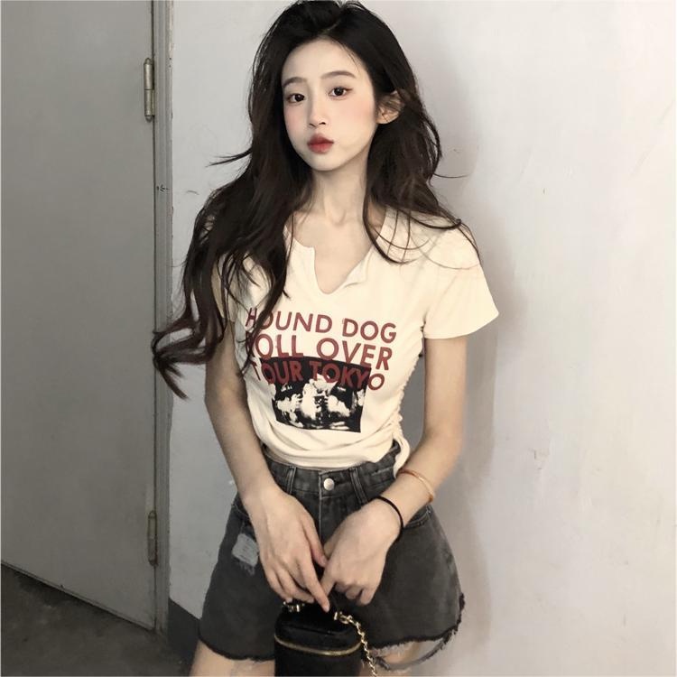 Áo thun lửng ZHELIHANGFEI tay dài phối dây rút thời trang dành cho nữ