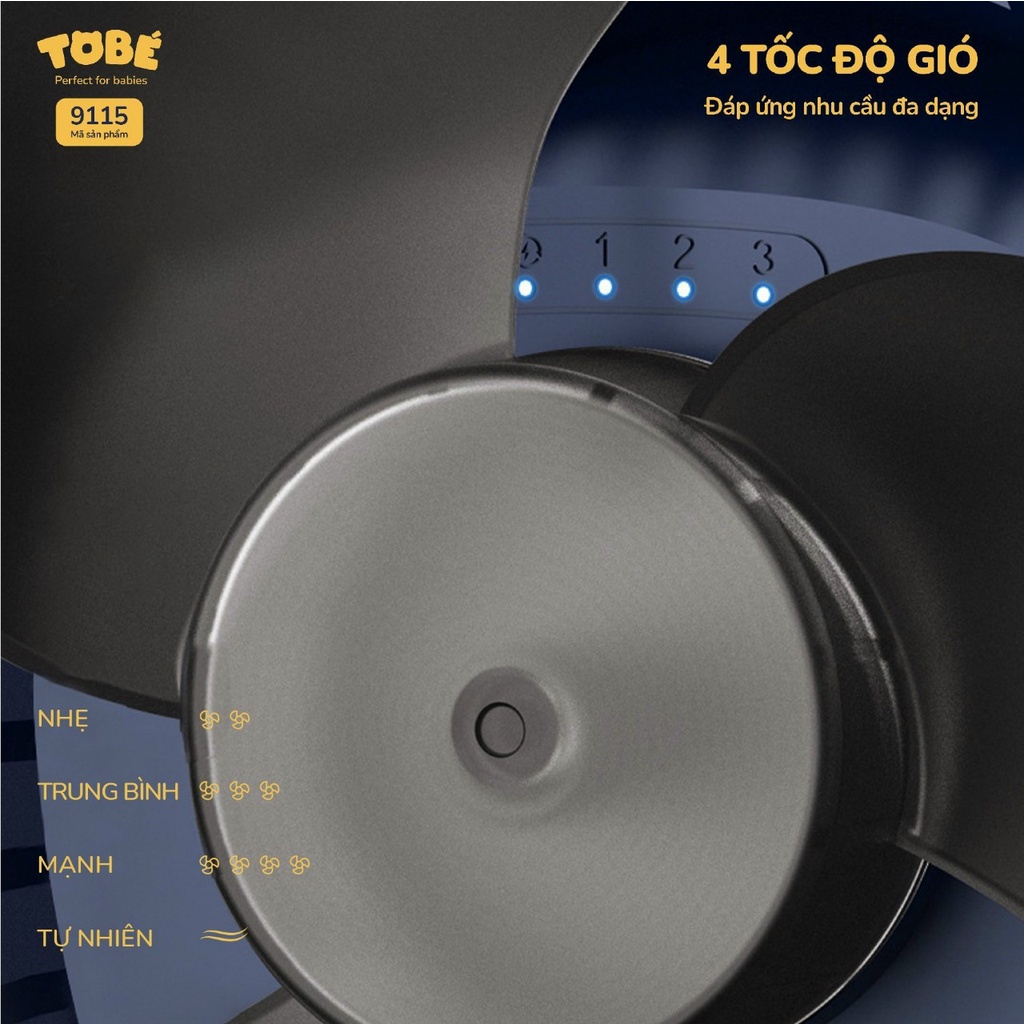 Quạt tích điện mini cầm tay để bàn tiện lợi dung lượng 10.000mAh HÀNG CHÍNH HÃNG TOBÉ