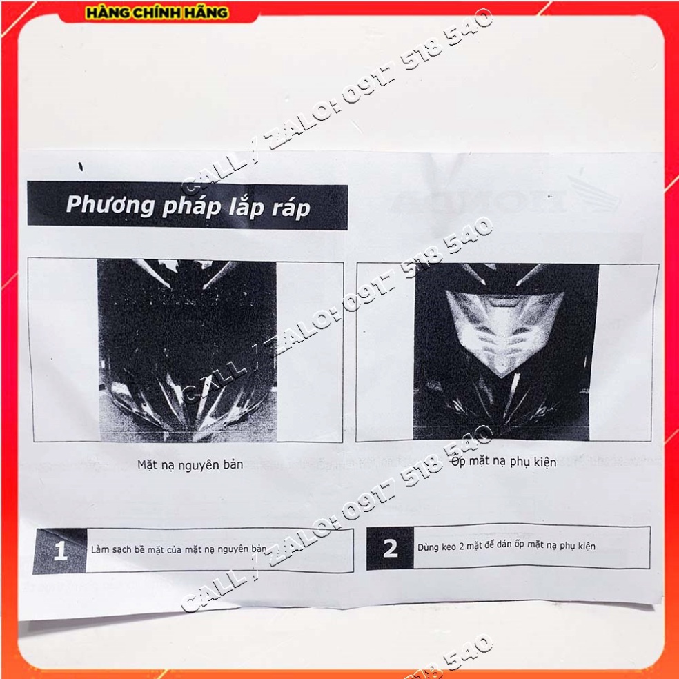 ốp mặt nạ 𝐖𝐢𝐧𝐧𝐞𝐫 𝐗 Chính Hãng Honda Ảnh thật Sp