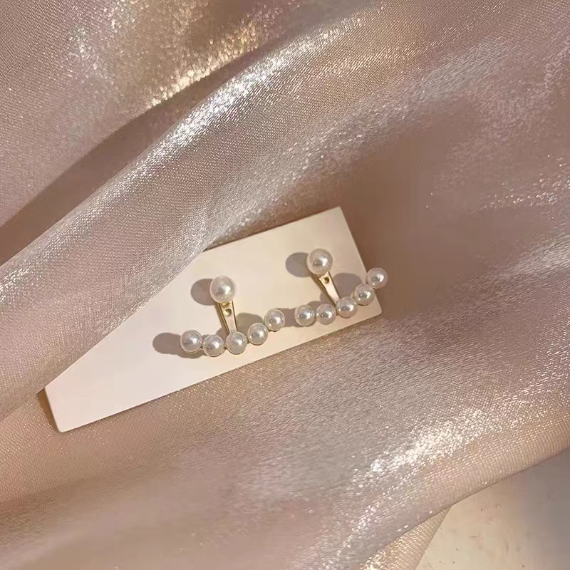 Khuyên Tai Đính Hạt Ngọc Trai Vàng Thời Trang Mới