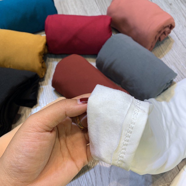 Áo Giữ Nhiệt LÓT NỈ nhiều màu Trơn Nữ Thun Body Co Giãn 4 Chiều