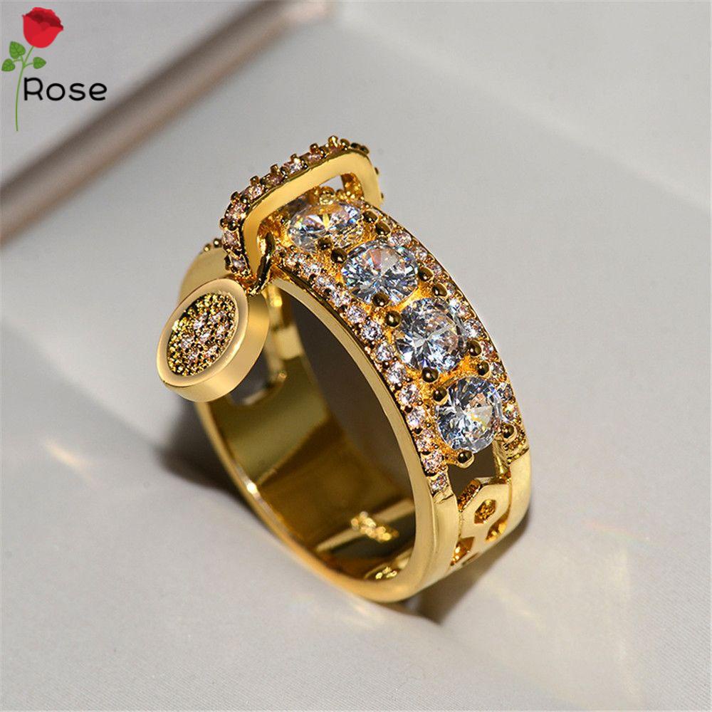 Nhẫn đính đá kim cương nhiều màu thời trang cho nữ