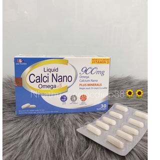 VIÊN UỐNG CANXI NANO OMEGA 3 - DÀNH CHO NGƯỜI CẦN BỔ SUNG CANXI - LIQUID CALCI NANO OMEGA 3 - HỘP 30 VIÊN
