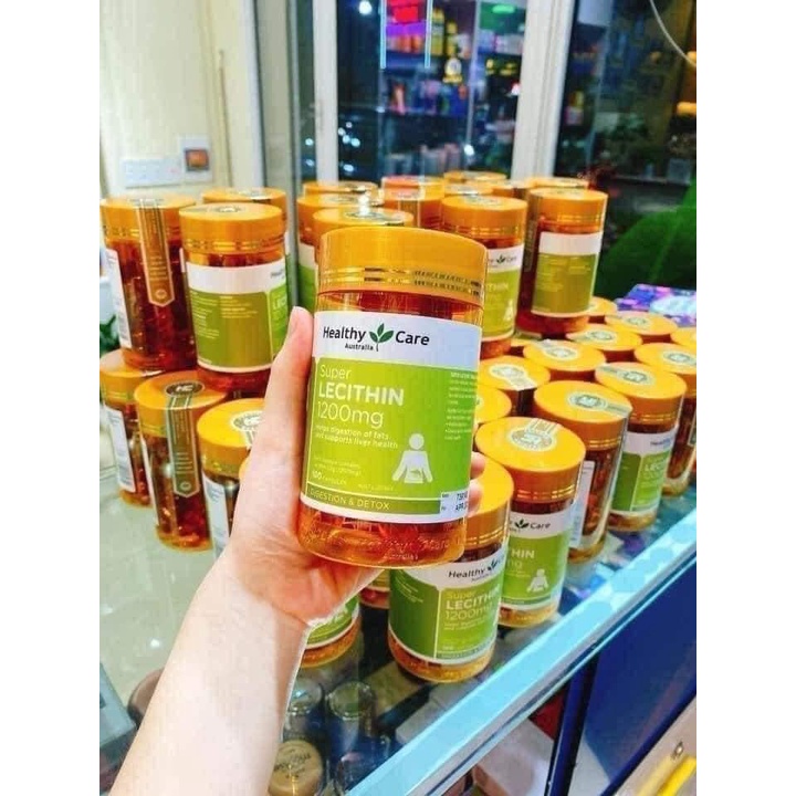 Mầm đậu nành super lecithin healthy care 1200mg 100 viên của úc
