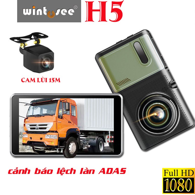 Camera hành trình cho xe tải H5 cam lùi 15m cảnh báo lệch làn
