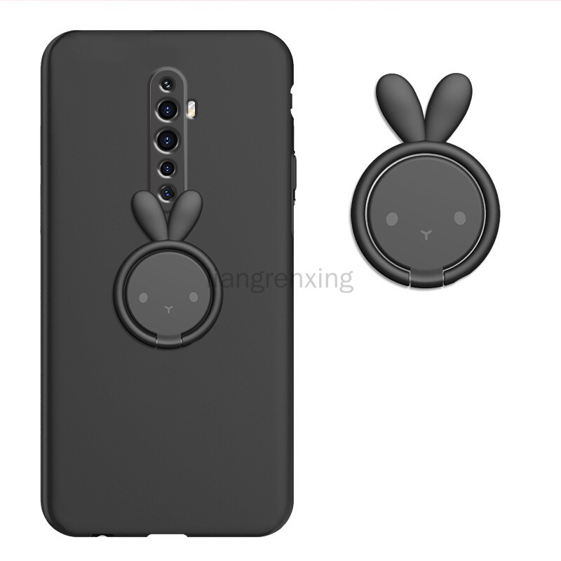 Ốp lưng OPPO reno oppo reno 2 oppo reno2 f oppo reno 2f Ốp điện thoại silicon dẻo kèm giá đỡ nhẫn họa tiết hoạt hình chú thỏ dễ thương cho OPPO reno reno 2 reno2 f reno 2f