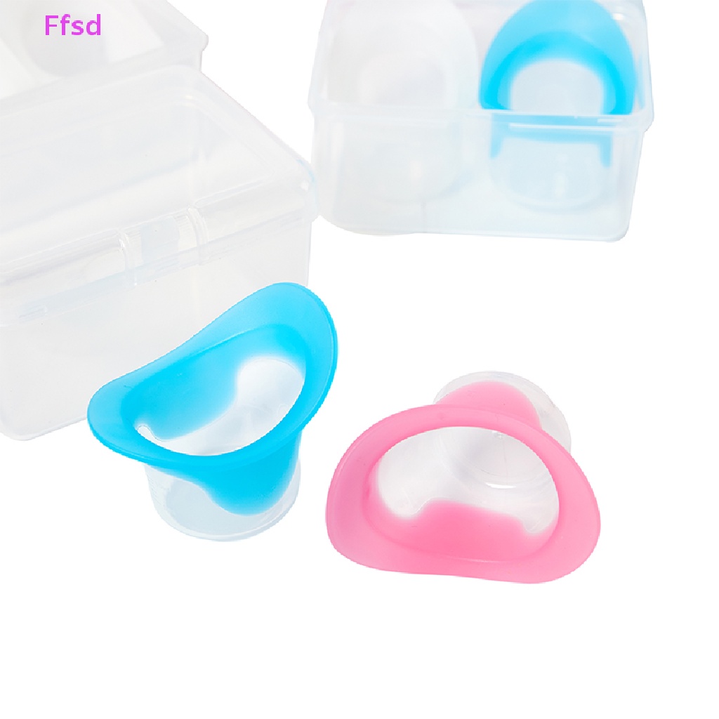 {Ffsd} Set 2 Cốc Rửa Mắt Bằng Silicon Mềm Có Thể Tái Sử Dụng Kèm Hộp * Bán Chạy