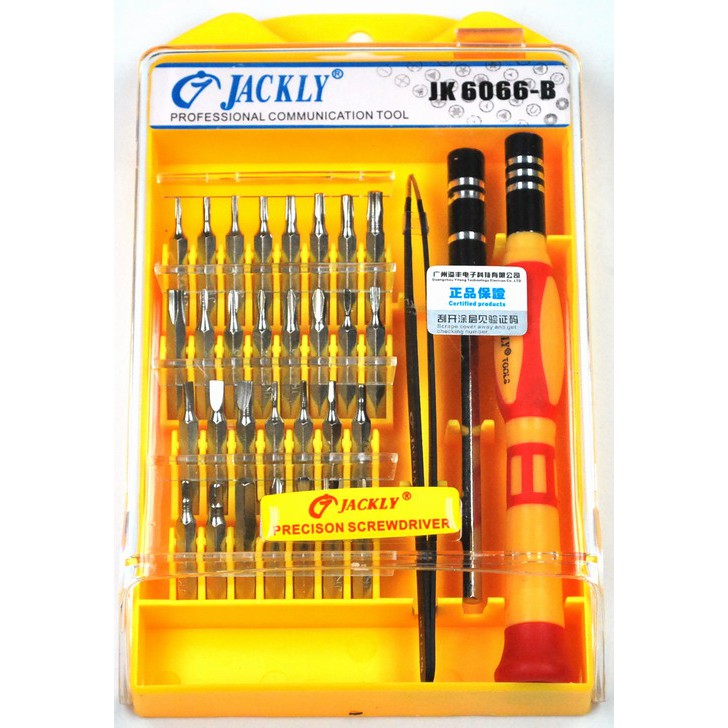 Bộ 32 món tua vít đa năng Jackly JK6066-B (Vàng)