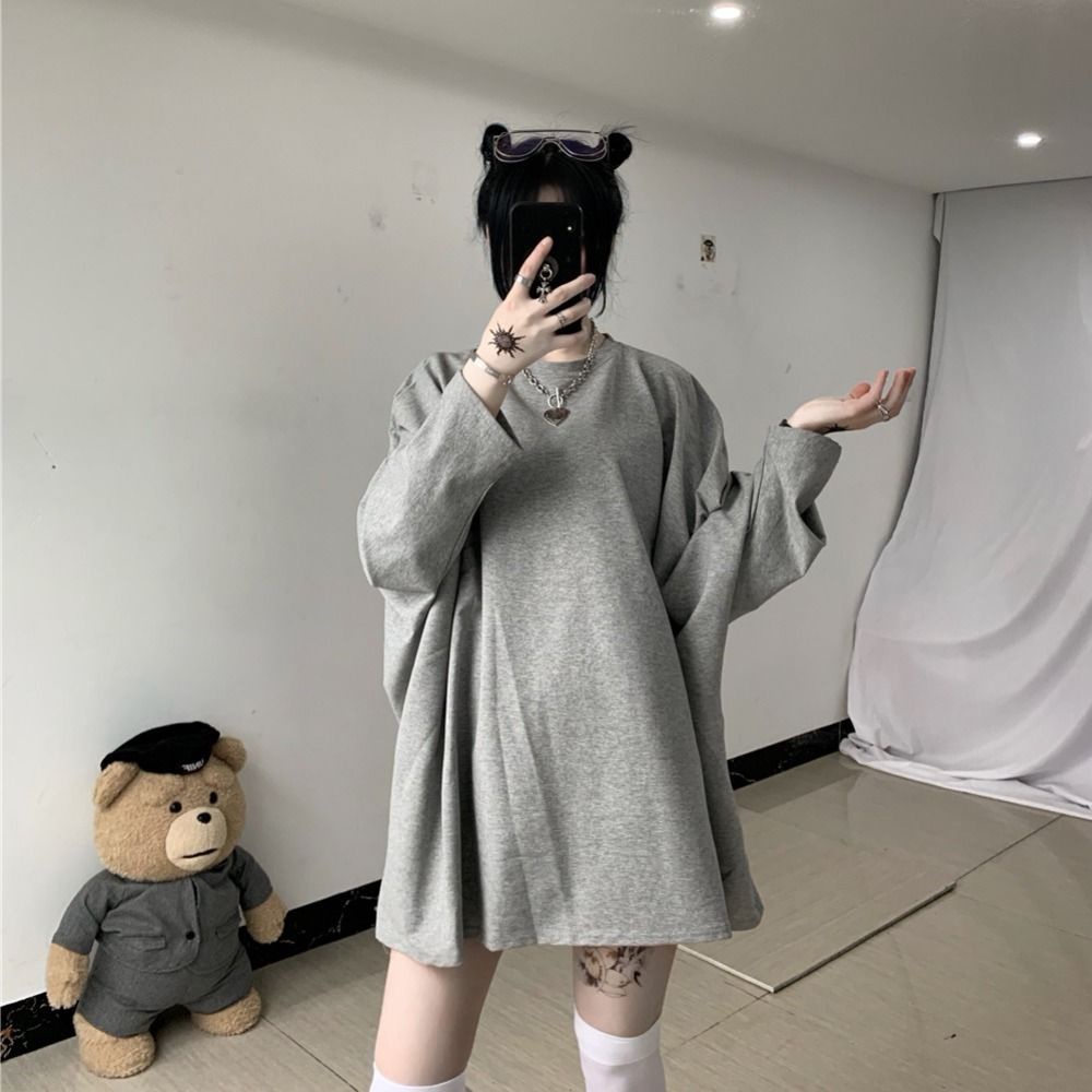 COZOK Set áo len tay dài + áo khoác không tay form rộng hợp thời trang