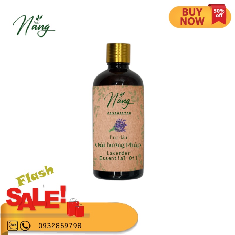 Tinh dầu Lavender Pháp Nguyên Chất | Tinh dầu Nắng | Nhập Khẩu Pháp | Chai 100 ml