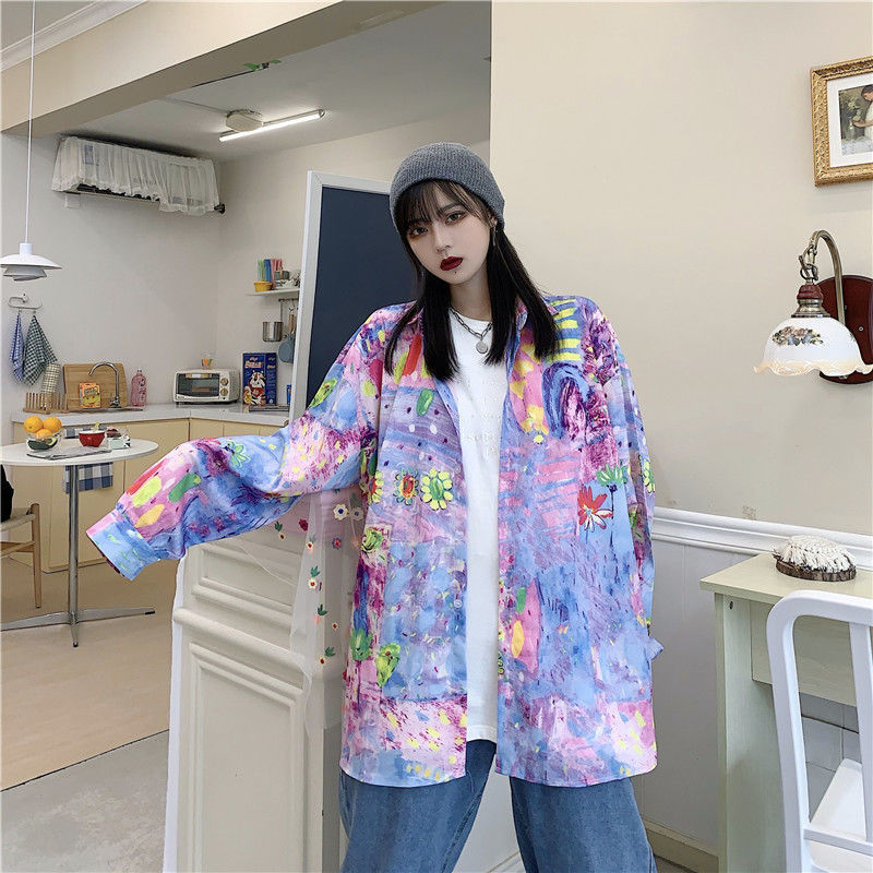Áo Sơ Mi Dài Tay Phối Màu Nhuộm Độc Đáo 09382 39 Plus