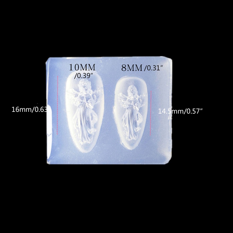 Set 4 Khuôn Silicone Làm Trang Sức Hình Thiên Thần 3D