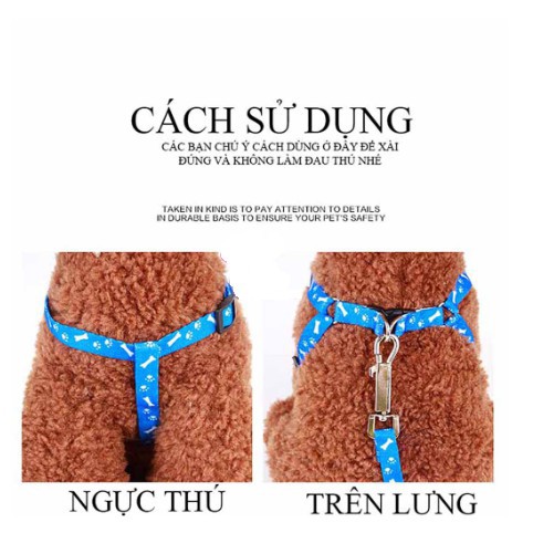 Dây dắt chó mèo có yếm