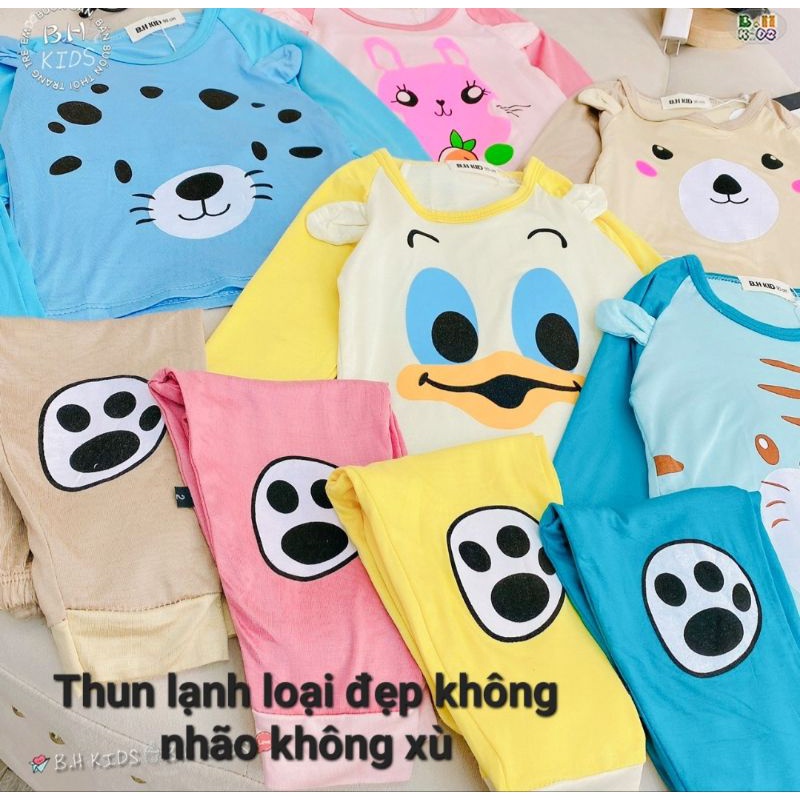 Bộ Thun Lạnh Dài Tay Thu Đông Tai Thú ngộ nghĩnh cho bé