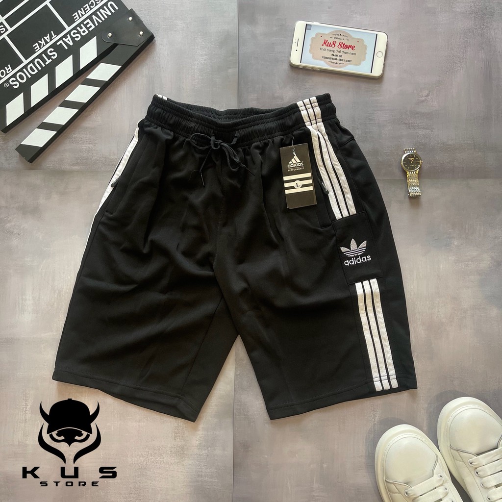 Quần Đùi Thể Thao Nam Gym Runing 3 lá thun lạnh mềm mại mẫu 2021 | BigBuy360 - bigbuy360.vn