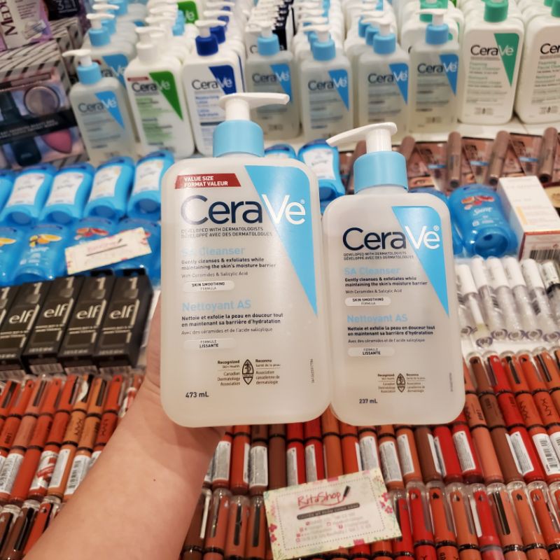 [Bill Mỹ-Canada] Sữa rửa mặt CERAVE Renewing SA cleanser - sửa rửa mặt cerave salicylic acid & ceramides 237- 473 ml