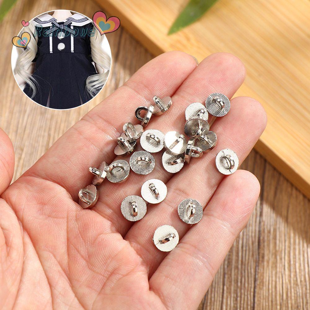 Set 20 Nút Áo 8mm Nhiều Màu Sắc Cho Búp Bê