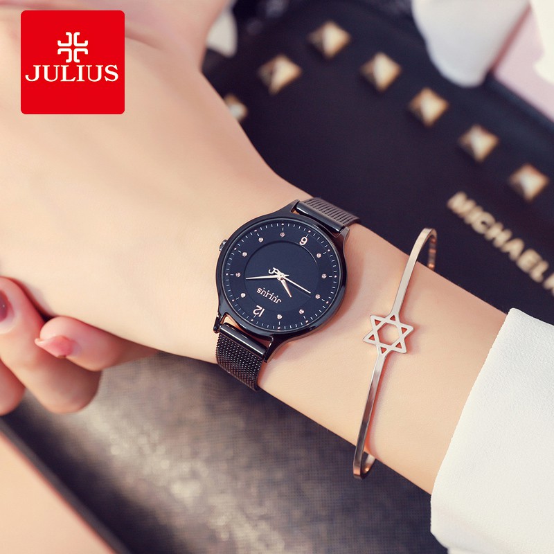 Đồng hồ nữ JULIUS JA-1060 dây thép | Julius Official