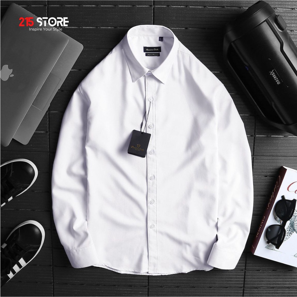 Áo sơ mi nam, sơmi công sở tay dài, 215Store Dutii, vải cotton chống nhăn, form slimfit