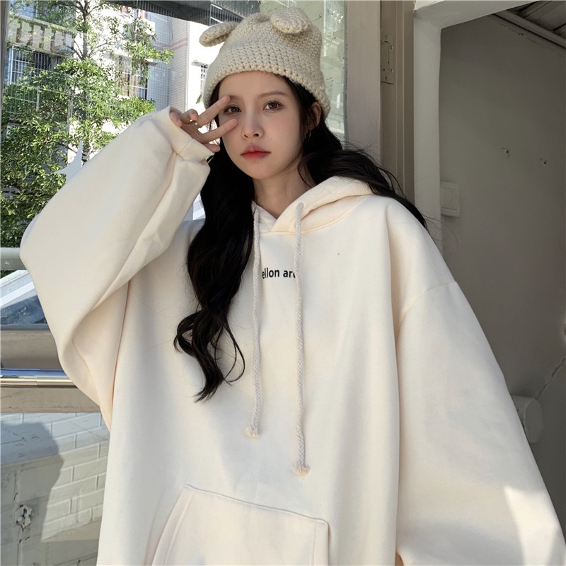 Áo Hoodie Dày Dặn Phong Cách Hàn Quốc Thời Trang Thu Đông Mới Cho Nữ OOP156