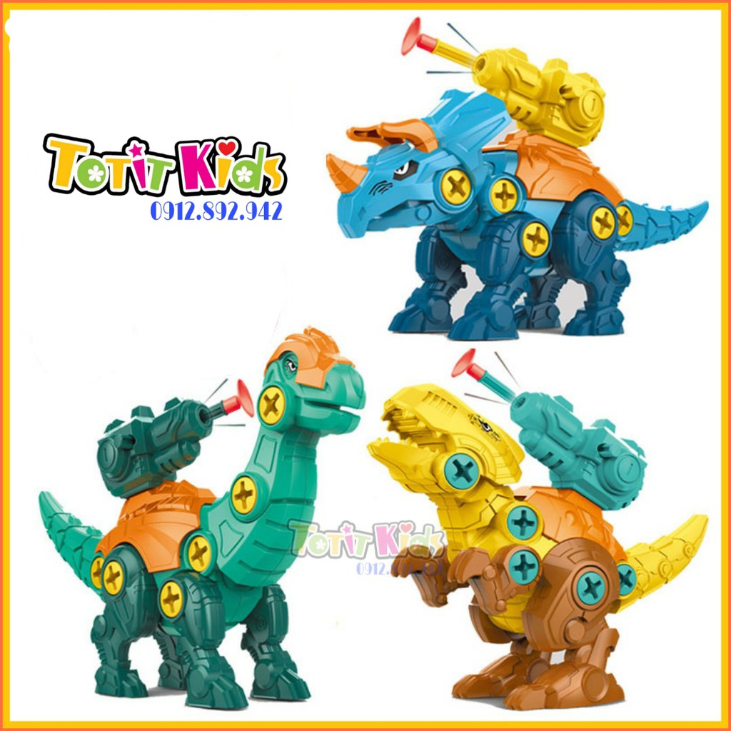 ĐỒ CHƠI TRỨNG KHỦNG LONG CHIẾN ĐẤU, CỠ TO 20CM, THÁO LẮP BẰNG TUA VÍT
