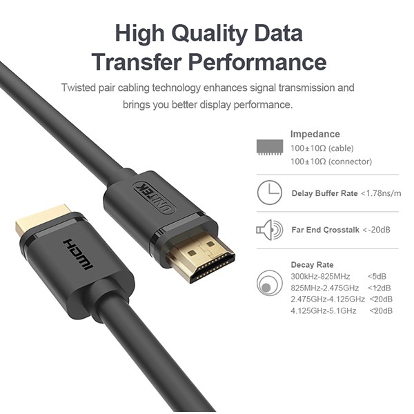 ✨ Cáp HDMI UNITEK Ultra 4k 1,5M/ 2m/ 3M/ 5M- Chống Nhiễu Cực Tốt- Bảo hành 12 tháng