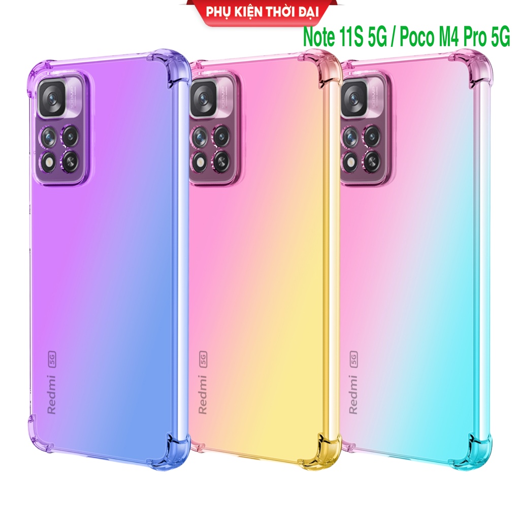 Ốp lưng Redmi Note 11S 5G dẻo đa sắc lồi 4 góc chống sốc thời trang ôm khít máy