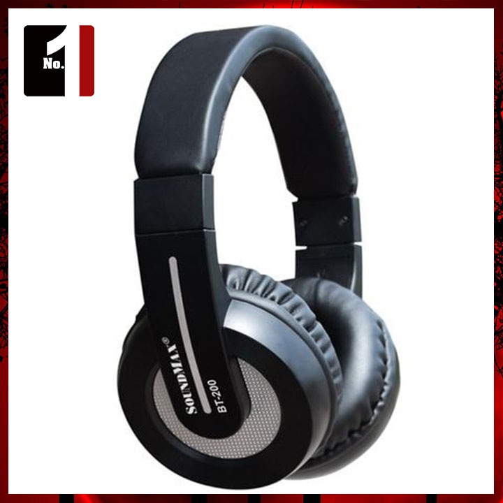 Tai Nghe Headphone Chụp Tai Bluetooth Chính Hãng SoundMAX BT200 Tai Nghe Nhạc Điện Thoại Úp Tai Không Dây