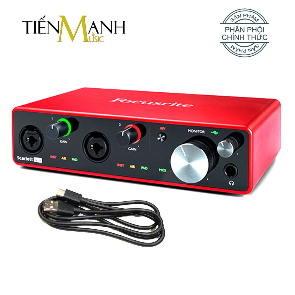 [Tặng Cable] Focusrite Scarlett 4i4 Gen 3 Sound Card Âm Thanh  - Focus USB Audio SoundCard (3rd - Gen3)