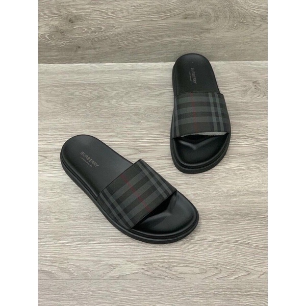 Dép nam nữ quai ngang Burberry đơn giản cực êm chân