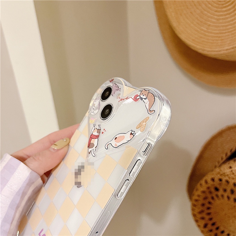 Ốp Điện Thoại In Hình Mèo Dễ Thương Cho iPhone13 12Promax xs/11/XSAMX/7