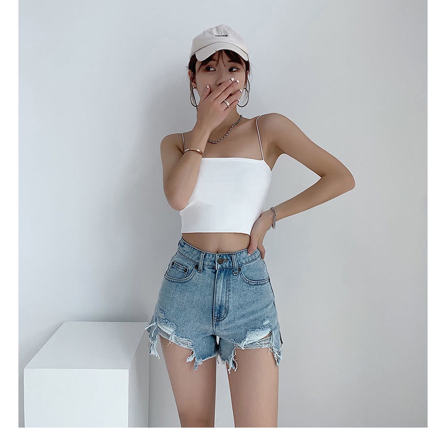 (MớI) Quần Short Denim Lưng Cao Phong CáCh HàN QuốC Cho Nữ