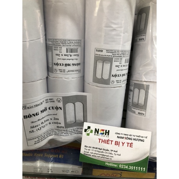 BÔNG MỠ CUỘN DÙNG ĐỂ LÓT KHI BÓ BỘT TAY,CHÂN Bông mỡ y tế không thấm nước Bảo Thạch 0.1m x 2m