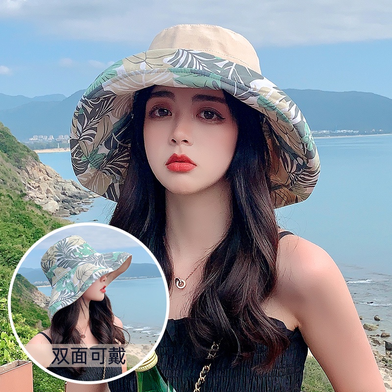 Nón Vành Rộng Hai Mặt Che Nắng Chống Tia Cực Tím Phong Cách Hàn Quốc Cho Nữ
