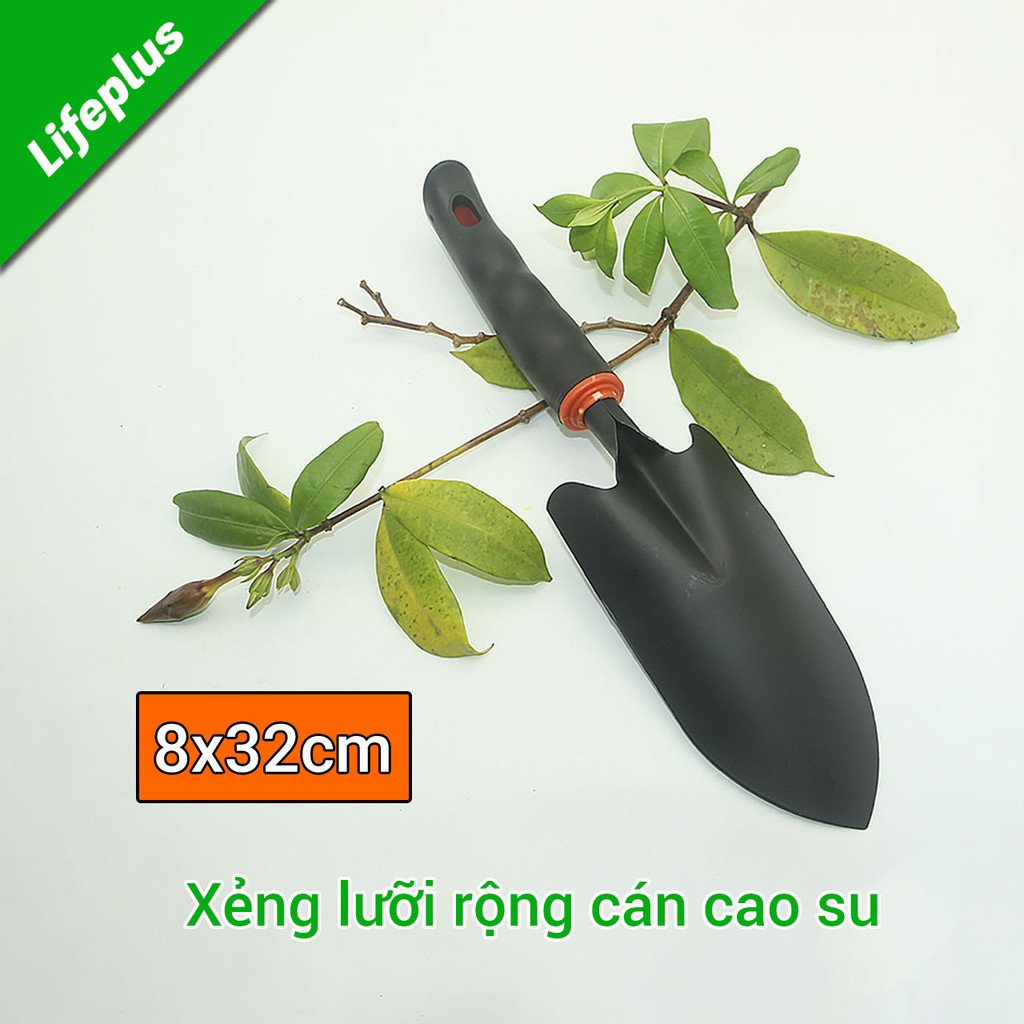 Xẻng xúc đất trồng cây nhổ cỏ cán cao su