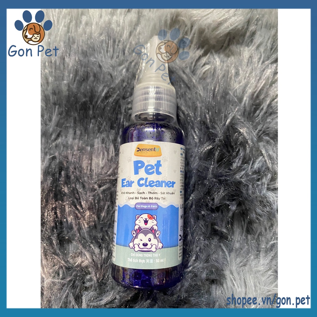 Pet Ear Cleaner Dung Dịch Vệ Sinh Tai Chó Mèo, Khử Mùi Hôi Và Dị Ứng - Chai 50ml