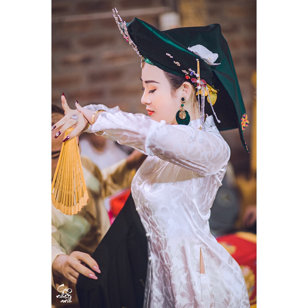 ĐỒ LAM ĐI CHÙA  Áo Lót Hầu tay dài tà dài phủ v3