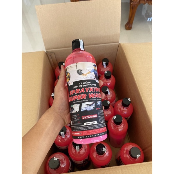 NƯỚC RỬA XE CÓ CHẠM SPRAYKING LÀM BÓNG DÀN ÁO SẠCH XE