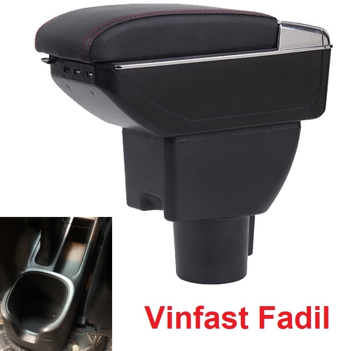 Hộp tỳ tay ô tô cao cấp Vinfast Fadil dễ dàng lắp đặt mã JDZX-FD ( không có cổng usb ) và DUSB-FD ( có 7 cổng usb )