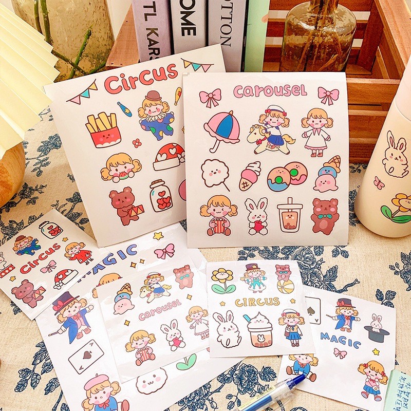 STICKER NHIỀU HÌNH DÁN DỄ THƯƠNG