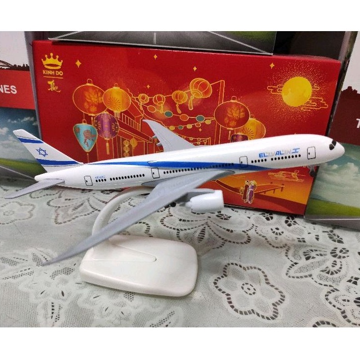 Mô hình máy bay EL-AL kim loại 20cm