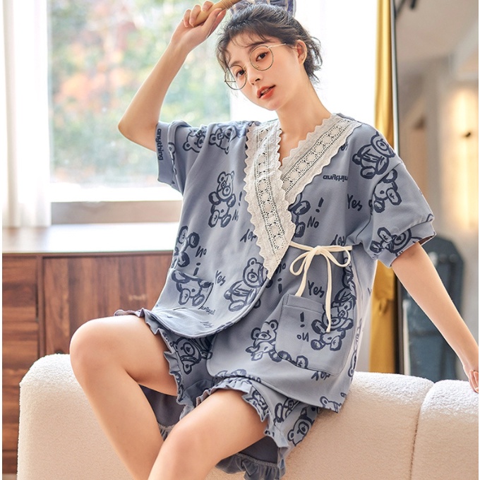 Bộ Ngủ Kimono Hoạt Hình Xuân Hè 2022