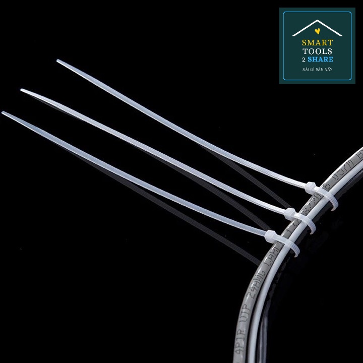 Dây Rút Nhựa, Dây Thít Trắng/ Đen 10cm, 15cm, 25cm, 30cm