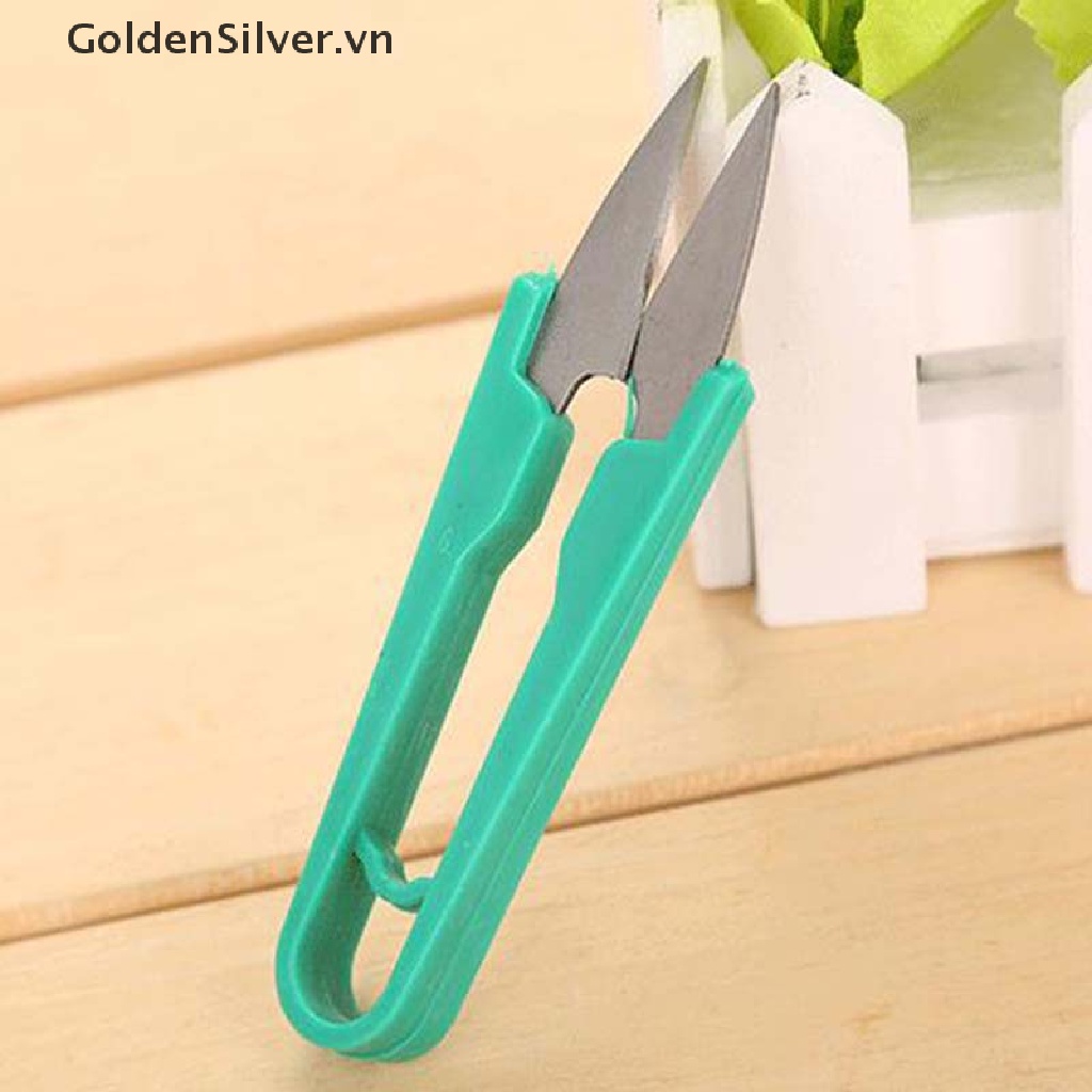 Kéo Lò Xo Hình Chữ V Màu Vàng Bạc Trong Suốt Chuyên Dụng Cho May Vá