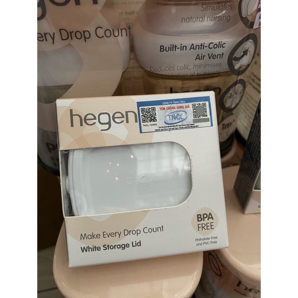 Nắp đậy bình sữa hegen chính hãng, nắp trữ bình sữa hegen