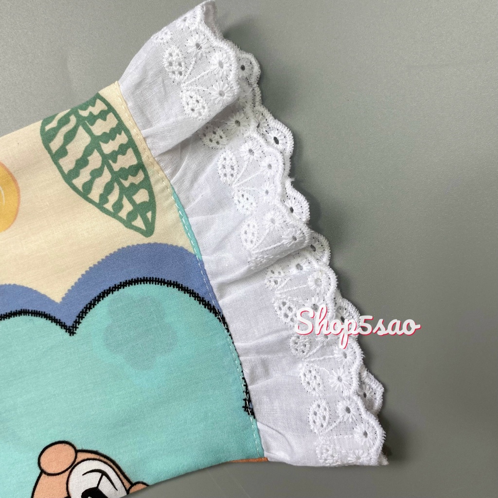 Bộ lanh mặc nhà, đồ bộ tole nữ SHOP5SAO quần dài, áo tay dài phối ren ngực [CÓ BIGSIZE] (40-75kg)