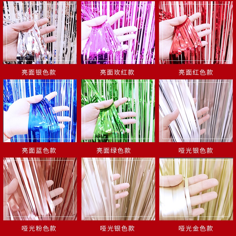 Rèm kim tuyến trang trí sinh nhật, thôi nôi, tiệc đầy tháng cho bé trai, bé gái, trang trí phòng cưới